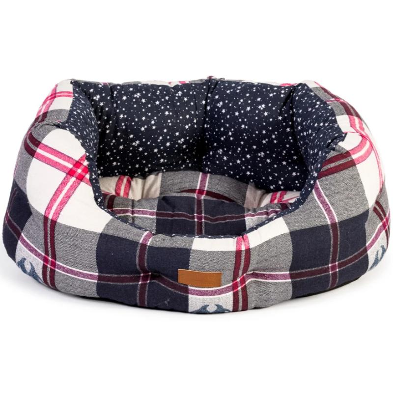 FatFace Penguin Check Deluxe Slumber Dog Bed