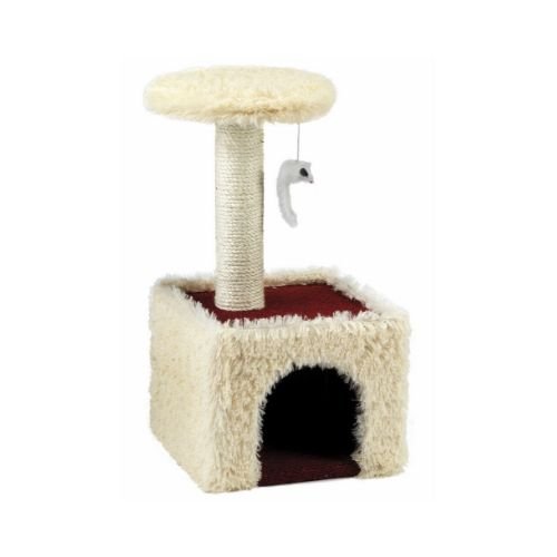 Gor Pets Meow Manor Cat Scratcher in Cream & Red – 60cm