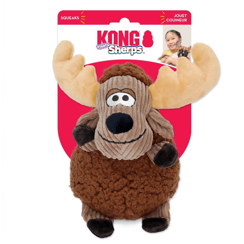 KONG Sherps Floofs Moose Dog Toy