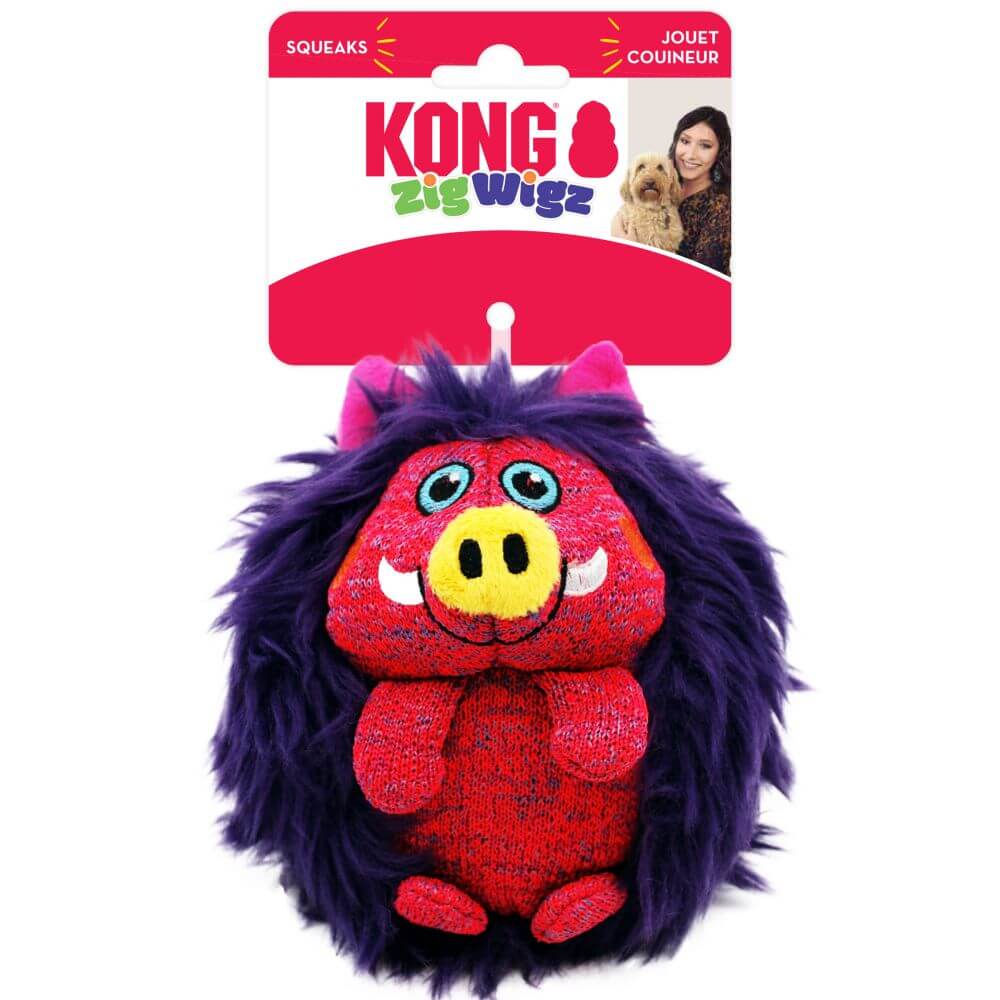 KONG ZigWigz Dog Toy with Low Tone Squeaker