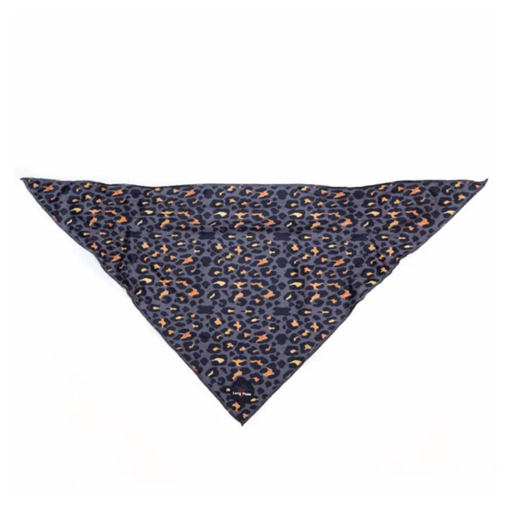 Long Paws Funk The Dog Bandana in Gold Black Leopard