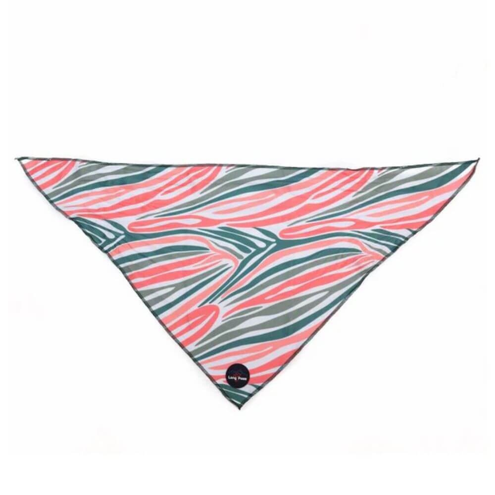 Long Paws Funk The Dog Bandana in Pink Green Zebra