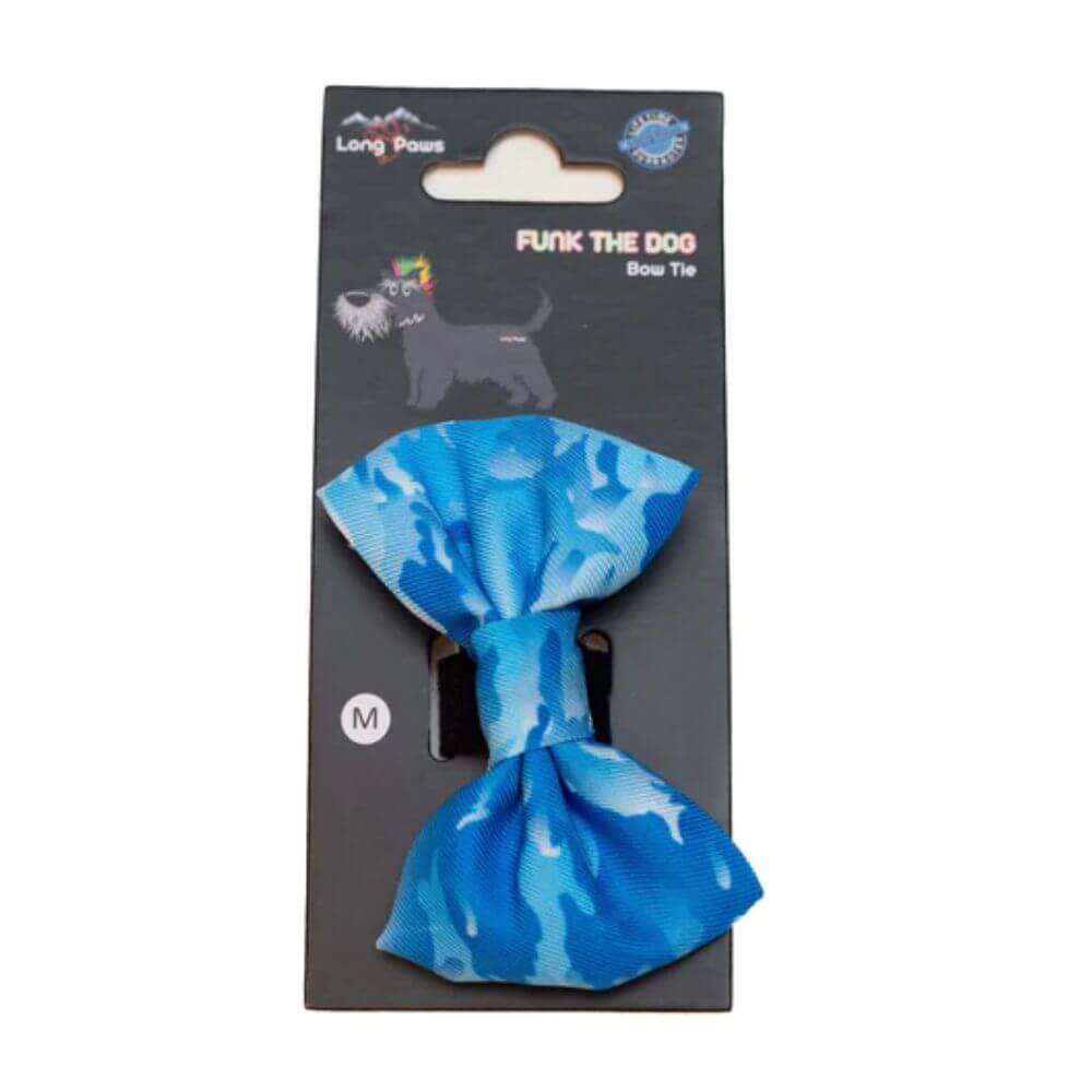 Long Paws Funk The Dog Bow Tie in Blue Camo