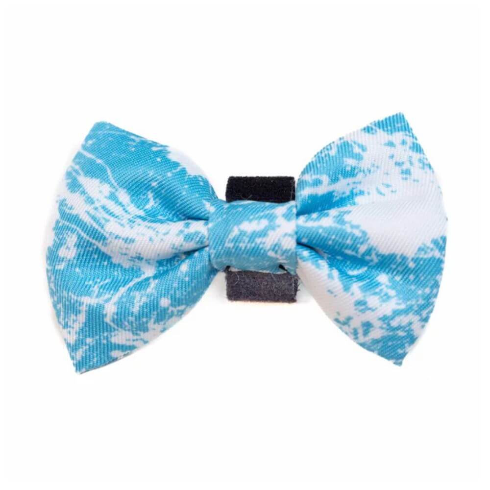 Long Paws Funk The Dog Bow Tie in Blue Tie Dye