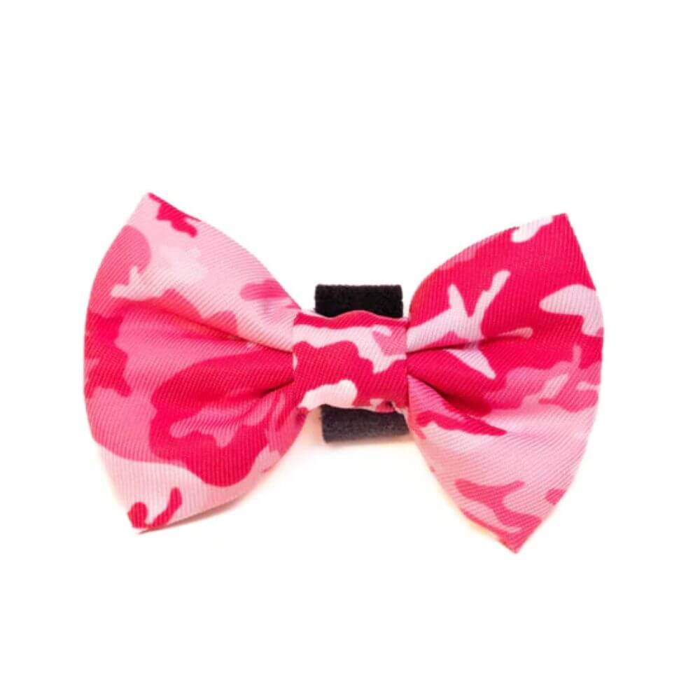 Long Paws Funk The Dog Bow Tie in Pink Camo