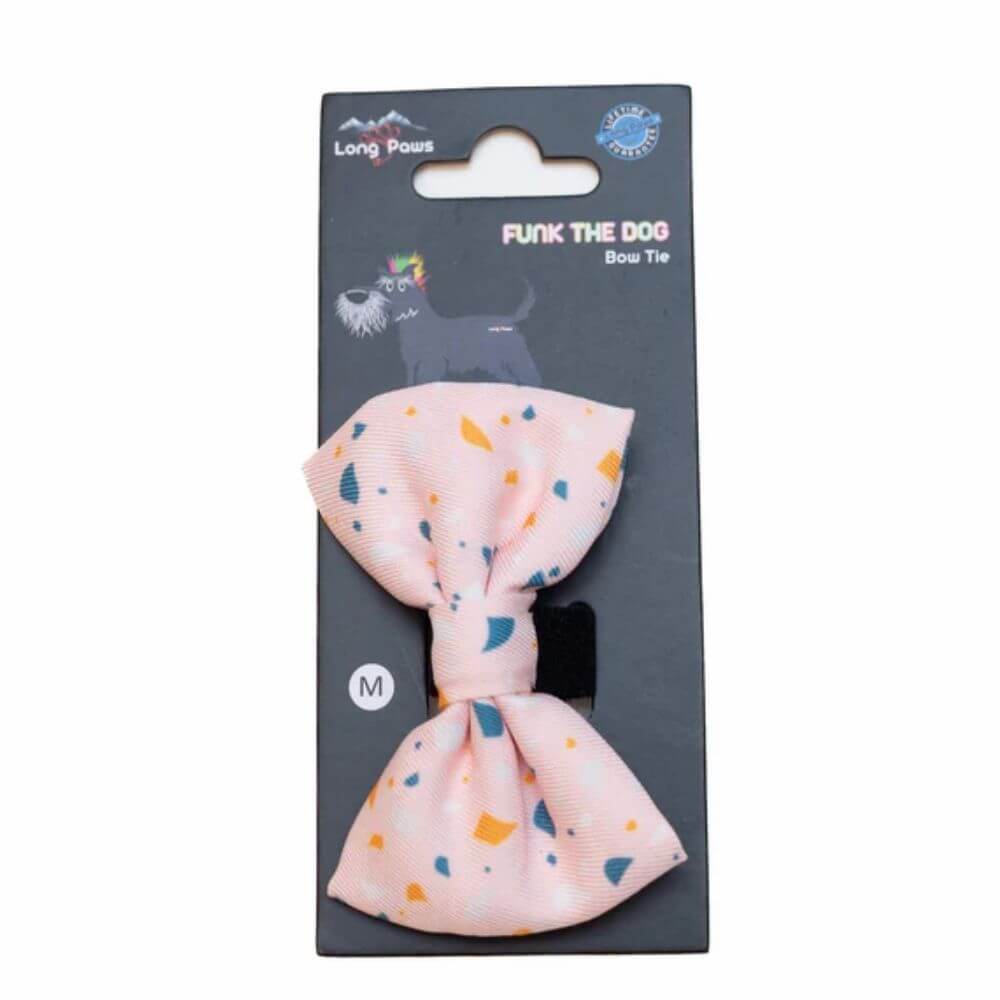 Long Paws Funk The Dog Bow Tie in Terrazo Pink