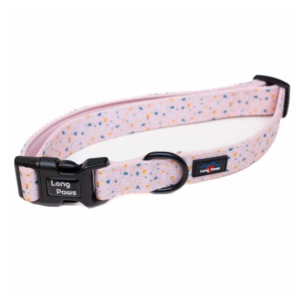 Long Paws Funk The Dog Collar in Terrazo Pink