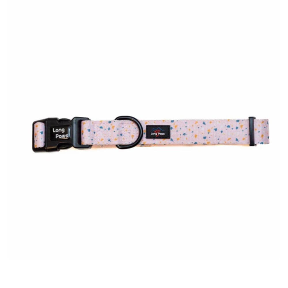 Long Paws Funk The Dog Collar in Terrazo Pink