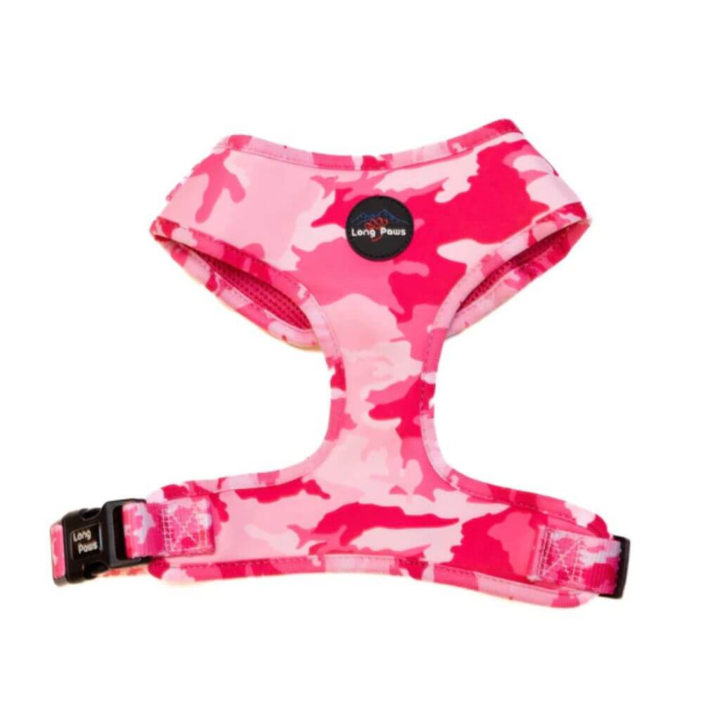 Long Paws Funk The Dog Harness in Pink Camo