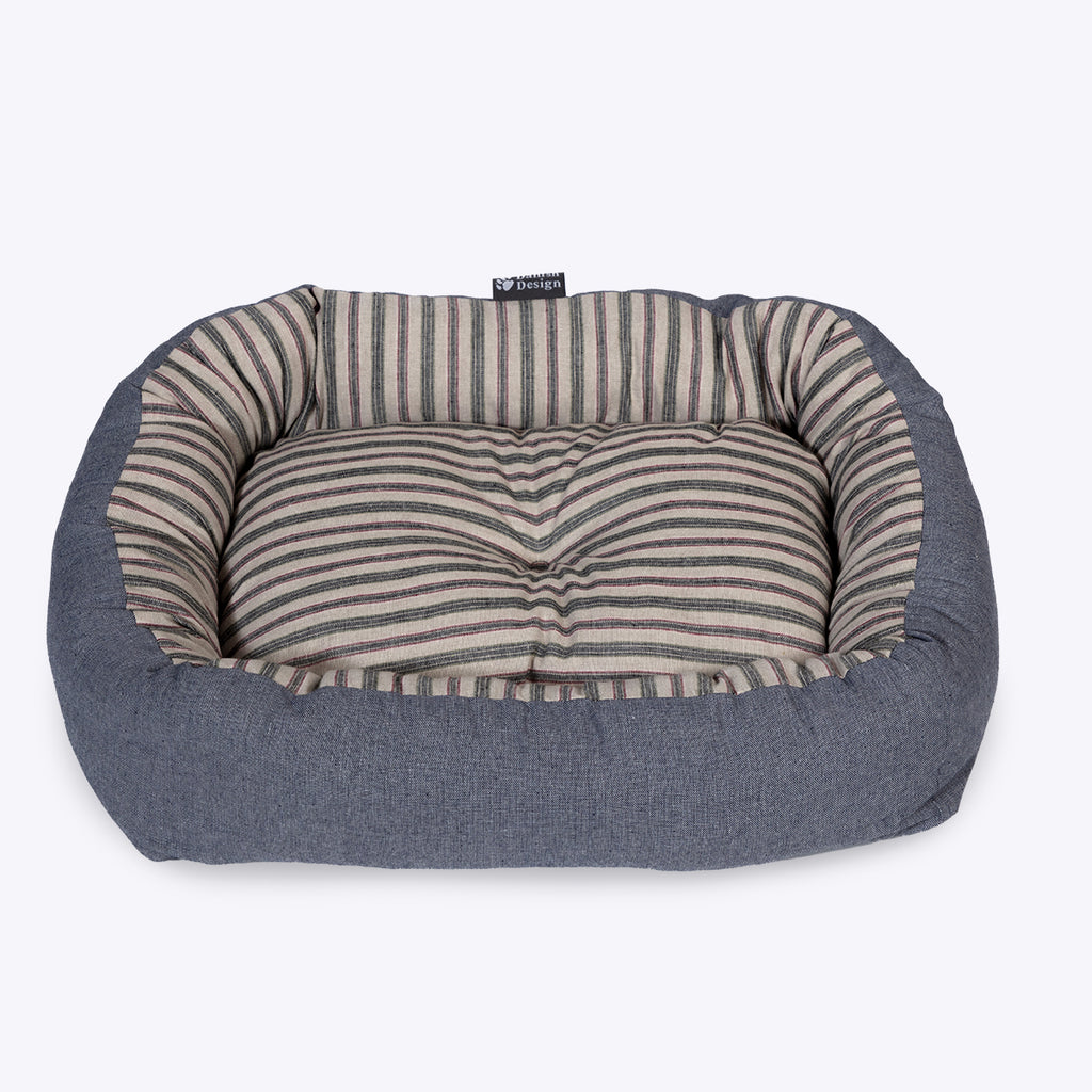 Danish Design Rustic Stripes Denim Snuggle Bed