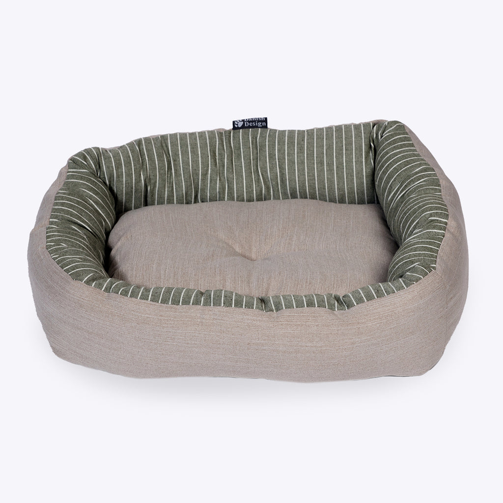 Danish Design Rustic Stripes Sage Snuggle Bed