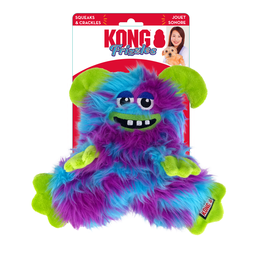 KONG Frizzles Razzle Dog Toy with Squeaker